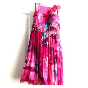 Sparkle Pink Strapless Dress